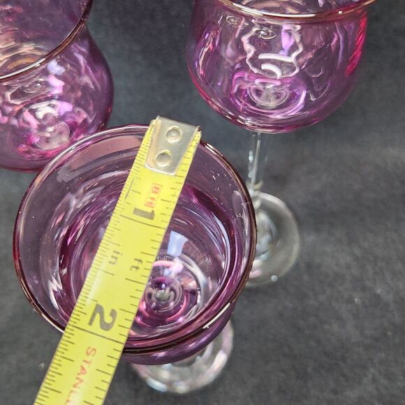 PartyLite Purple Royal Lustre Candle Holders Set Of 3 - Picture 3 of 5